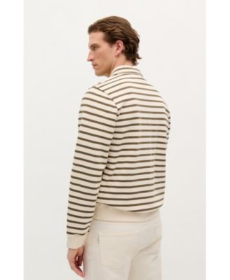 Men's Stripes Zipper Sweater