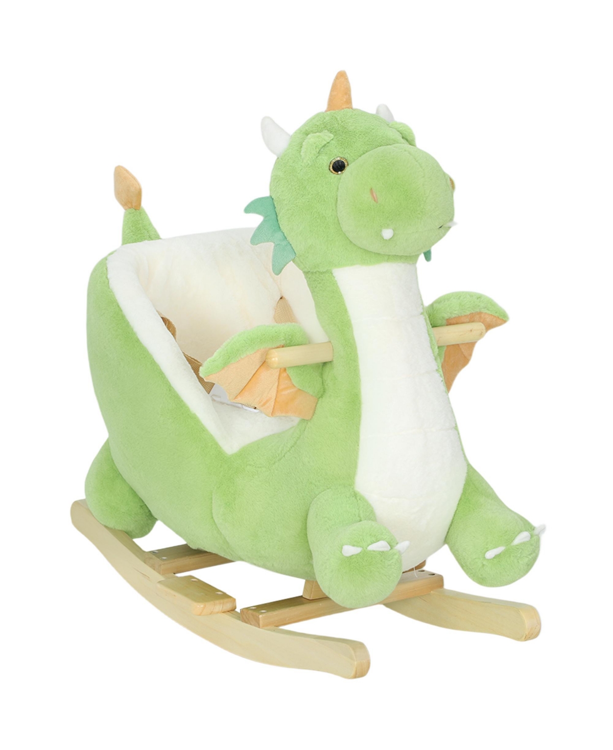 Qaba Baby Rocking Horse, Ride Dragon with Realistic Dragon Roar,