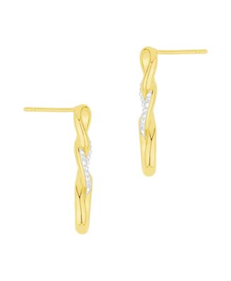 Crystal Link Drop Post Earrings