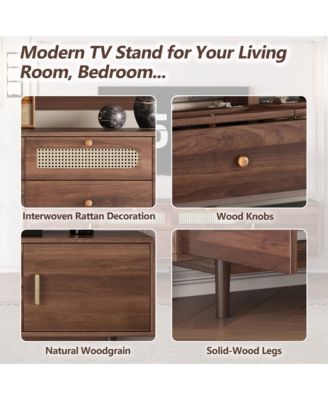 76-Inch Modern TV Stand with Drawers for Living Room or Bedroom, Fits TVs Up to 85 Inches