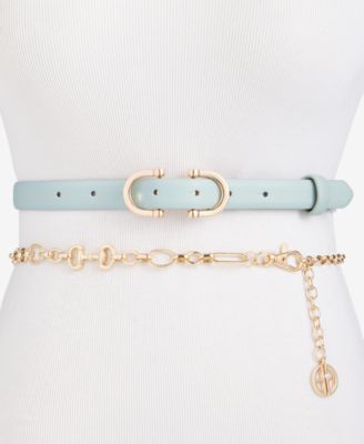 2 for 1 Set Horsebit Chain and Horsebit Buckle Belt