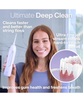 Icon Electric Water Flosser - 150ml Tank, Cordless Rechargeable, Waterproof, Portable Oral Irrigator (Purple)