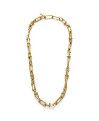 Women's Anchor Link Gold Tone Stainless Steel Necklace