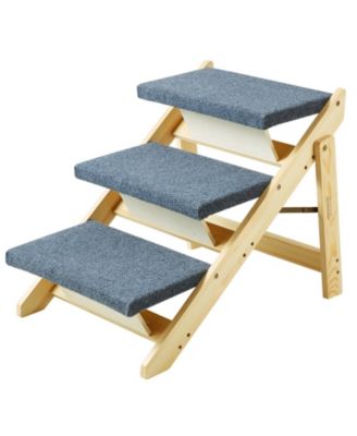 COZITO Convertible 3-Step Wooden Pet Stairs & Ramp