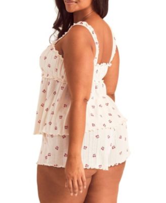 Women's Plus Size Leanore Tank And Shorts Pajamas
