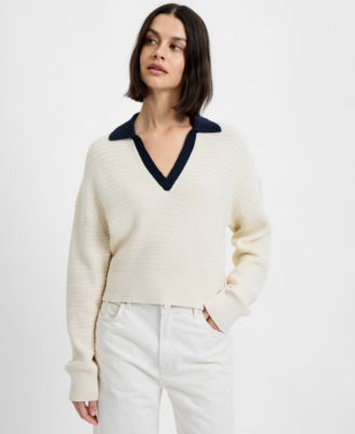 Women's Mozart Contrast Trim Knit Pull-On Sweater