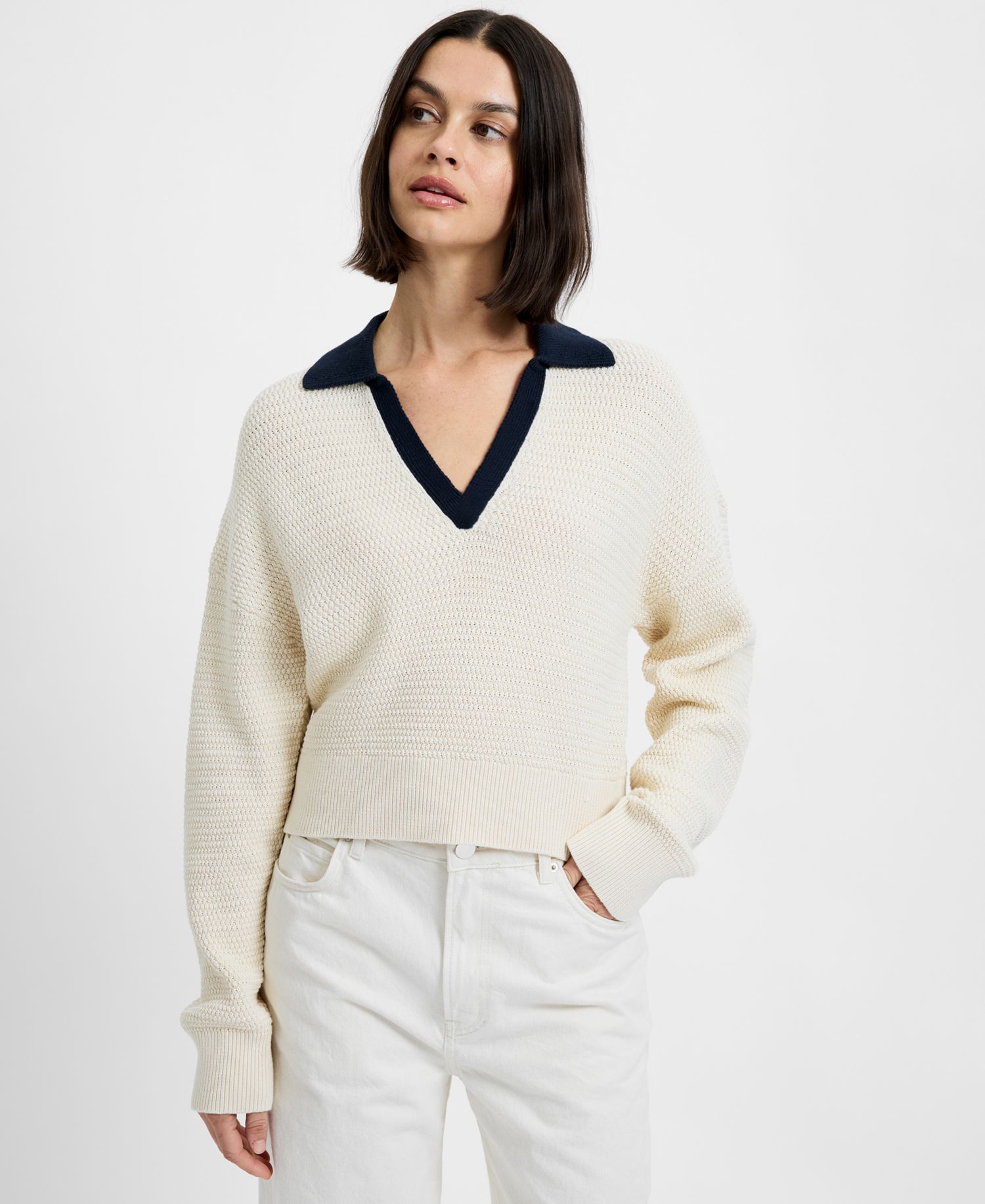 Women's Mozart Contrast Trim Knit Pull-On Sweater