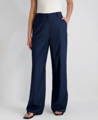 Women's Twill High-Rise Relaxed Ankle Trousers
