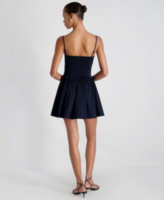 Women's Side Zip Flare Mini Skirt