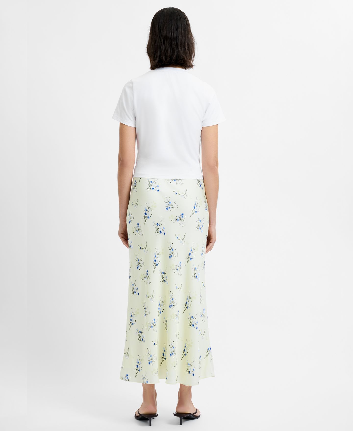 Женская юбка French Connection Elyria Oona Yellow Floral Shift Midi, цвет: Розовый разноцветный — фото 4