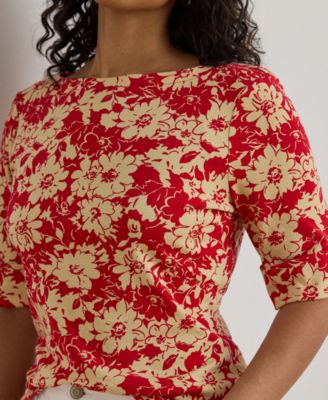 Plus Size Stretch Boat Neck T-Shirt