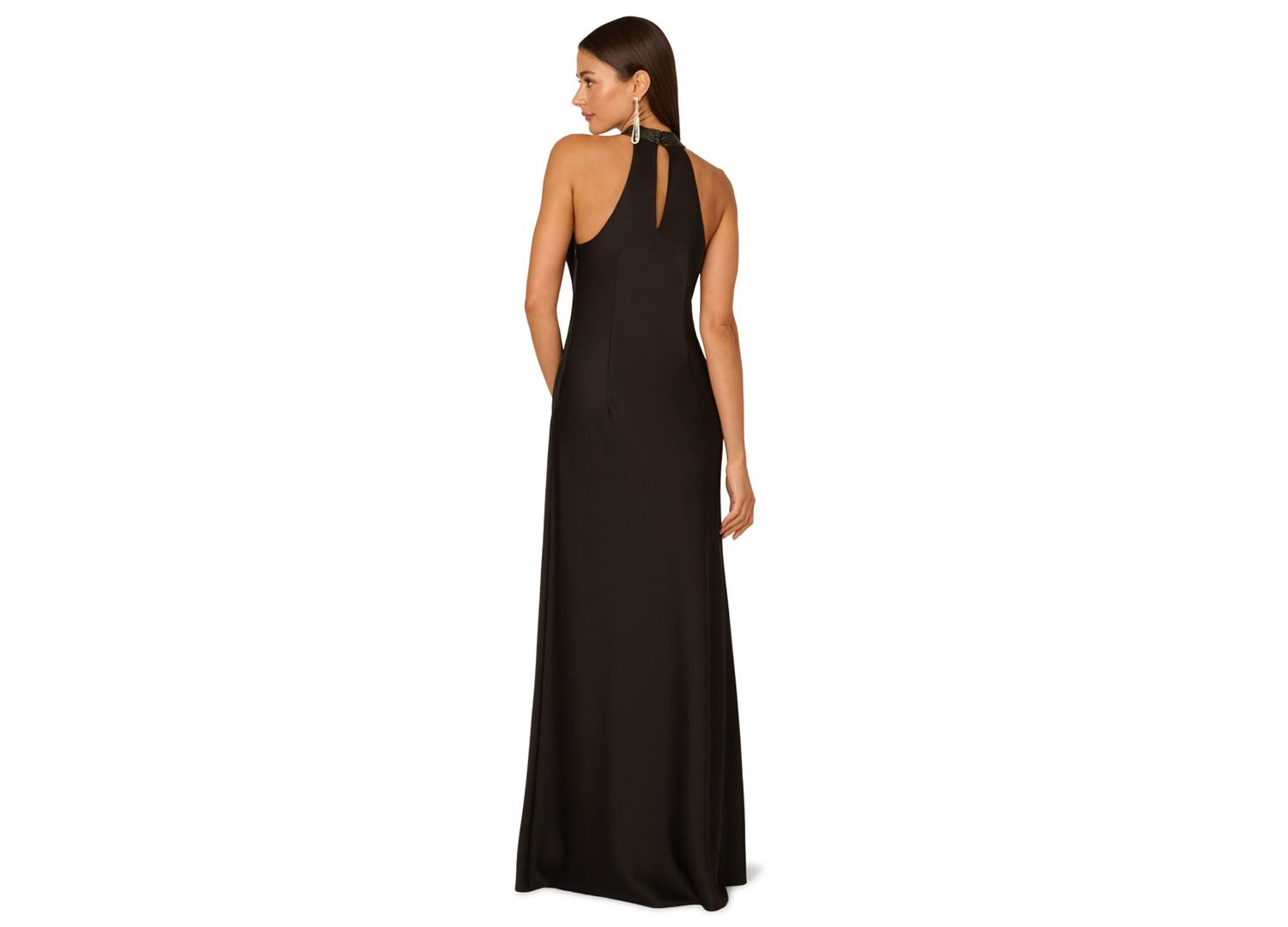 Women's Stretch Satin Long Dress