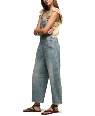 Women's Barrel Square Neck Overalls Jumpsuits 