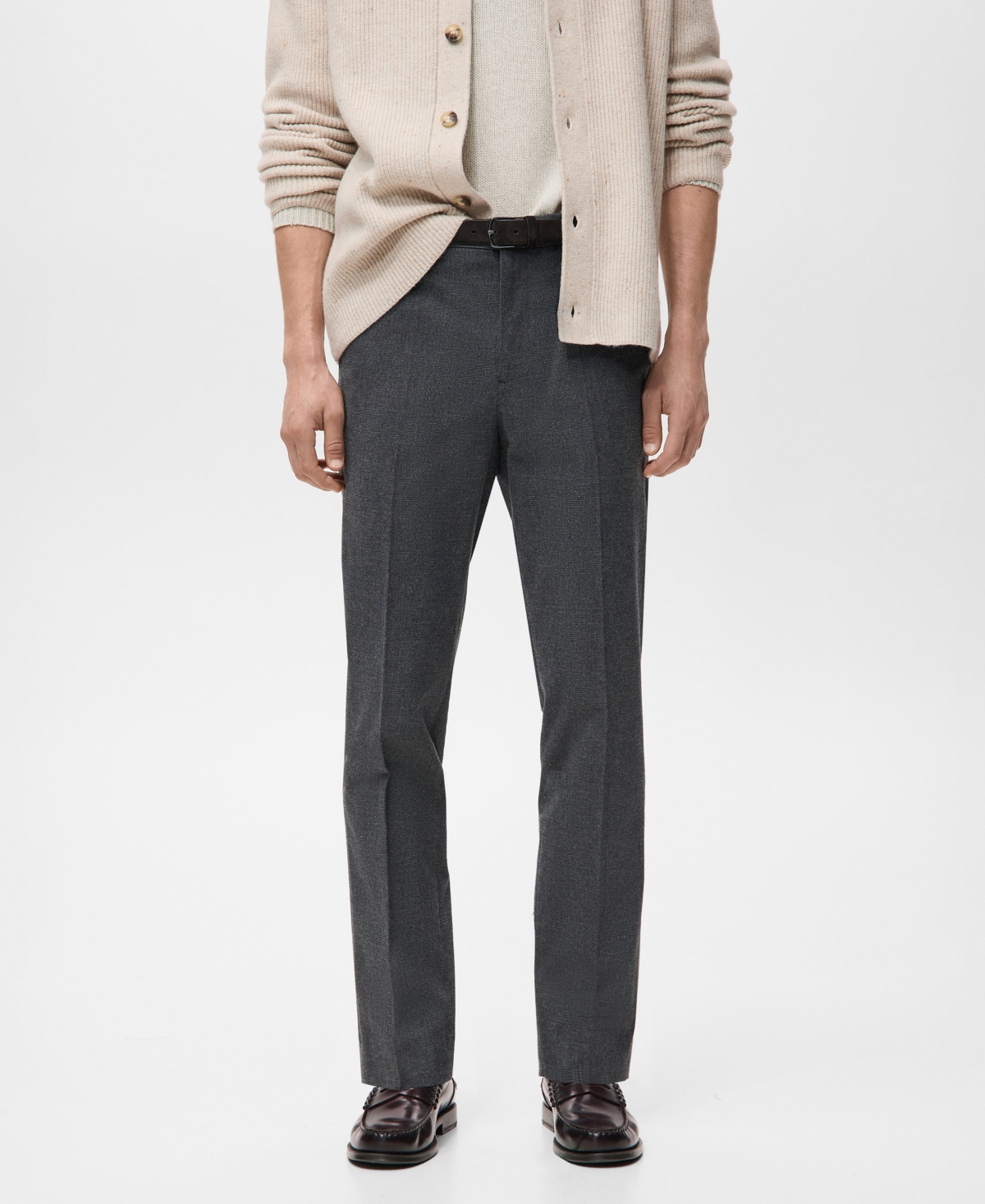 Mango Men's Slim-Fit Flannel Pants