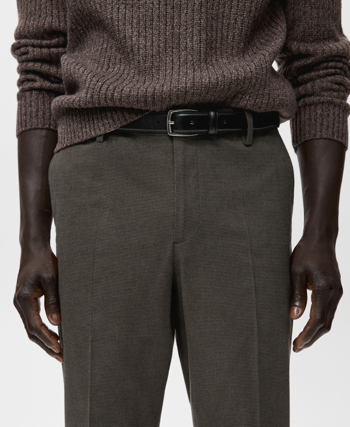 Mango Men's Slim-Fit Flannel Pants