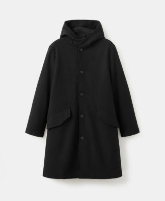 Men's Wool Blend Hooded Coat