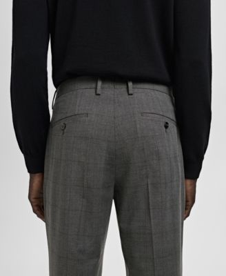 Men's Stretch Fabric Super Slim-Fit Suit Pants