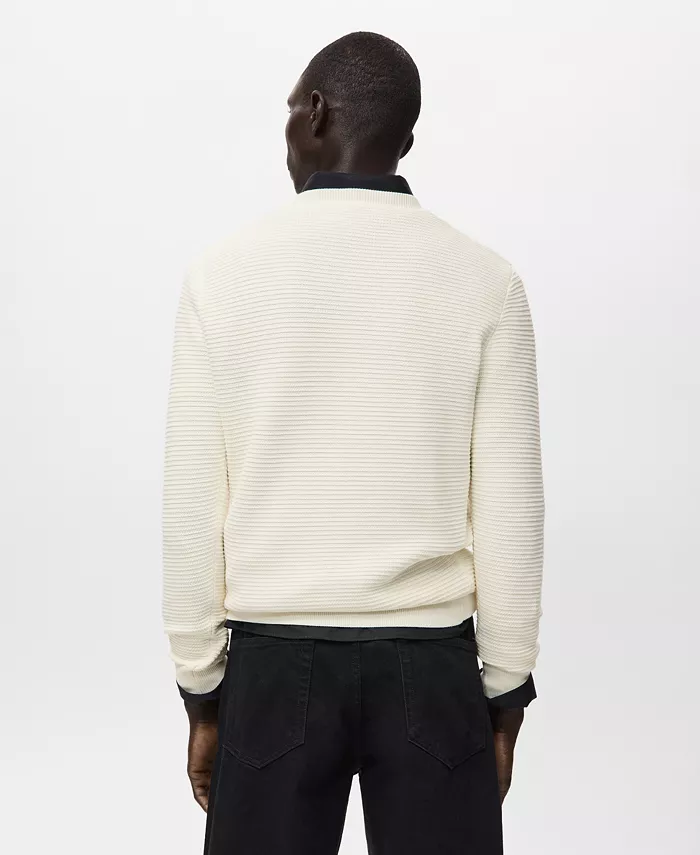 Men's Cotton Braided Sweater - thumbnail 3
