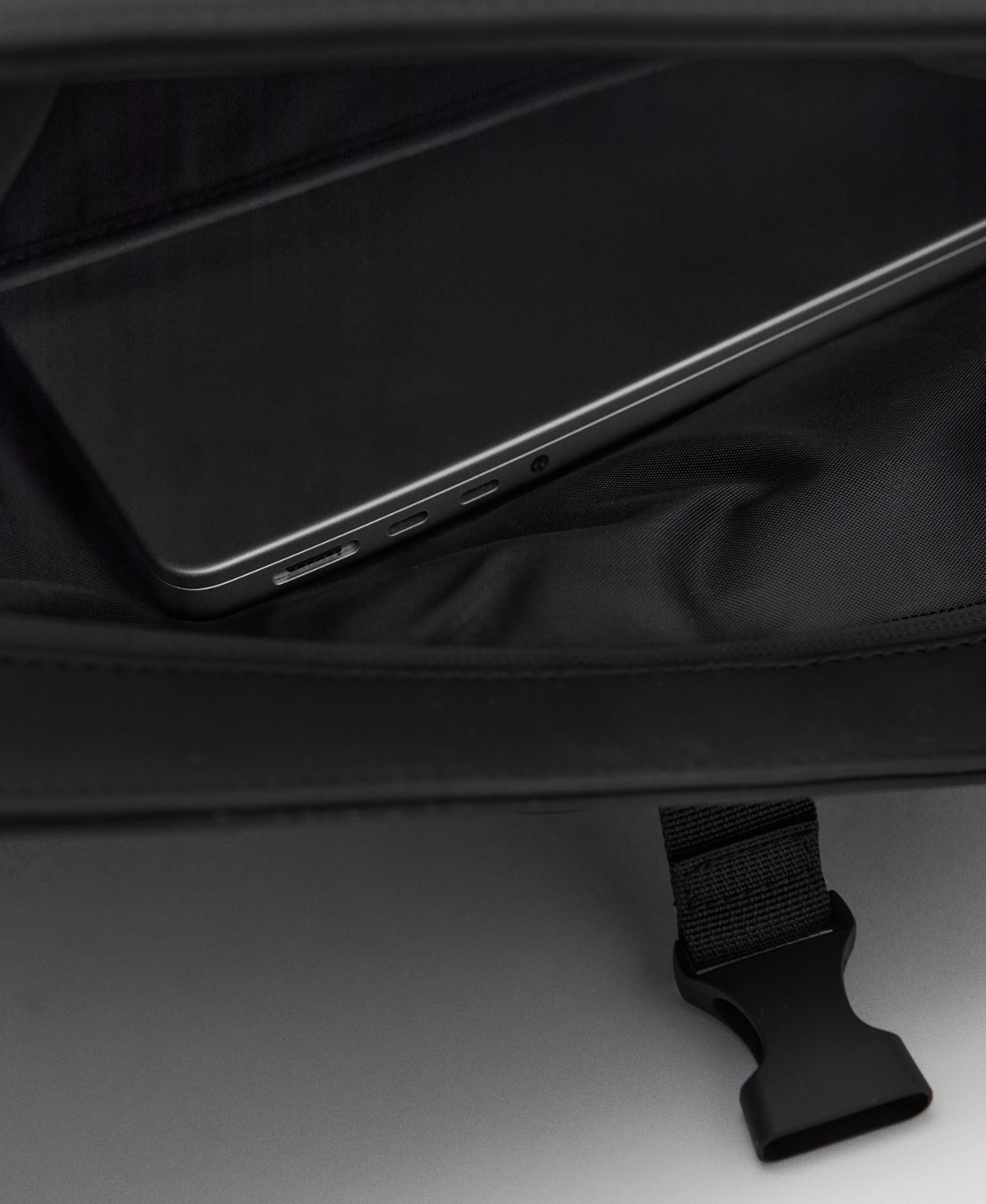 Mango Men's Flap Closure Rubberized Backpack