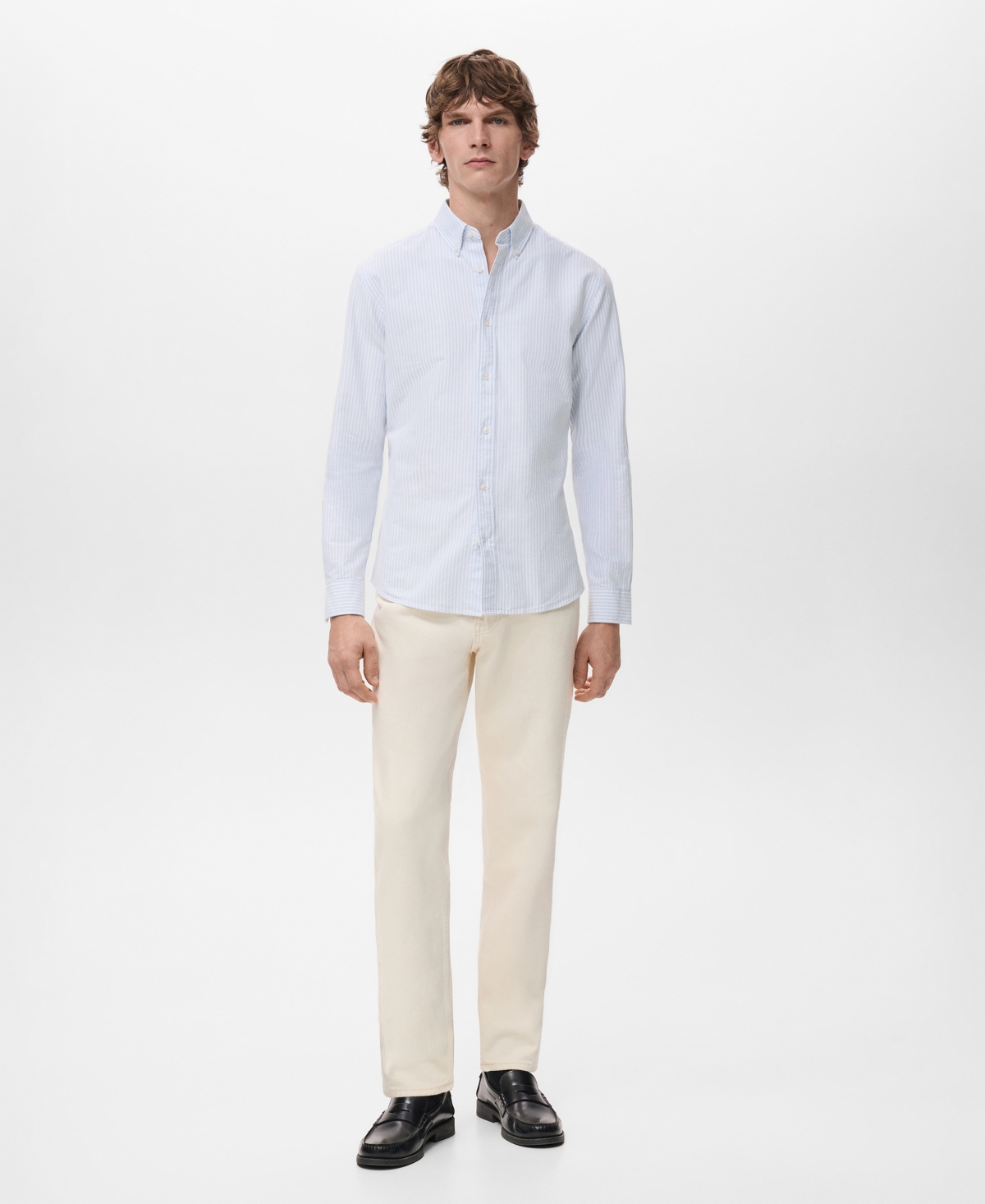 Mango Men's Cotton Kodak Striped Shirt