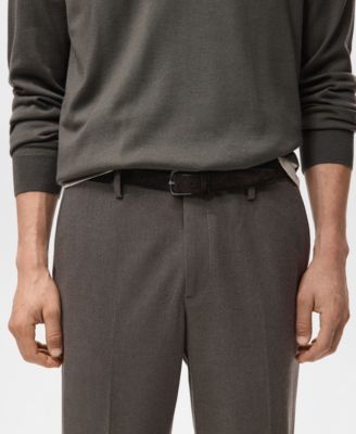 Men's Pleated Slim-Fit Pants