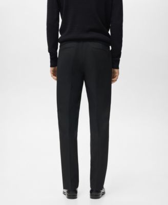 Men's Pleated Slim-Fit Pants