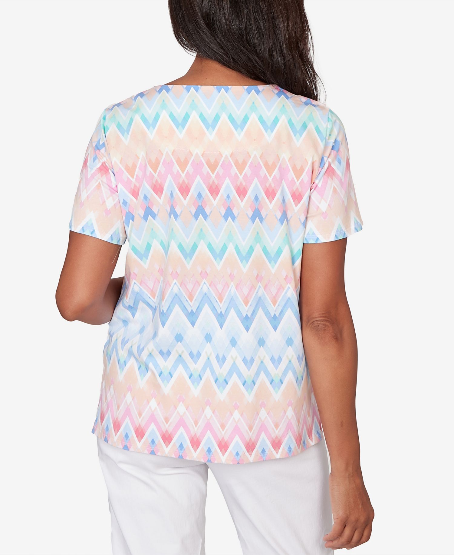 Petite Chevron Beaded Neck Top