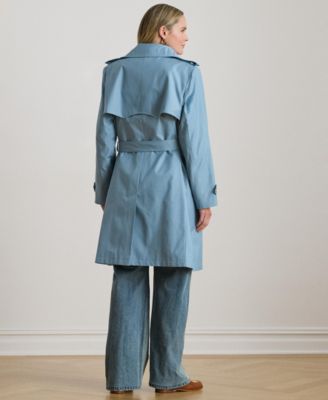 Plus Size Double-Breasted Belted Trench Coat