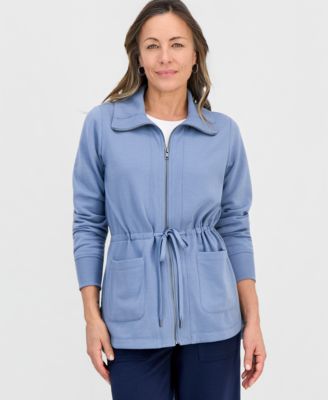 Petite Lux Soft Fleece Anorak Knit Jacket