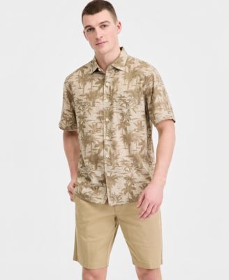 Men's Sand Desert Moody Tropical Short-Sleeve Shirt