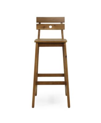 Acacia Wood Bar Stools (Set of 2) - Outdoor/Indoor