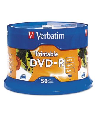95137 4.7 GB 16X DVD-R Recordable Discs in Spindle - White (50/Pack
