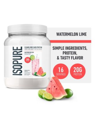 Clear Low Carb 100% Whey Protein Isolate Powder, Watermelon Lime, 20g Protein, About 16 Servings