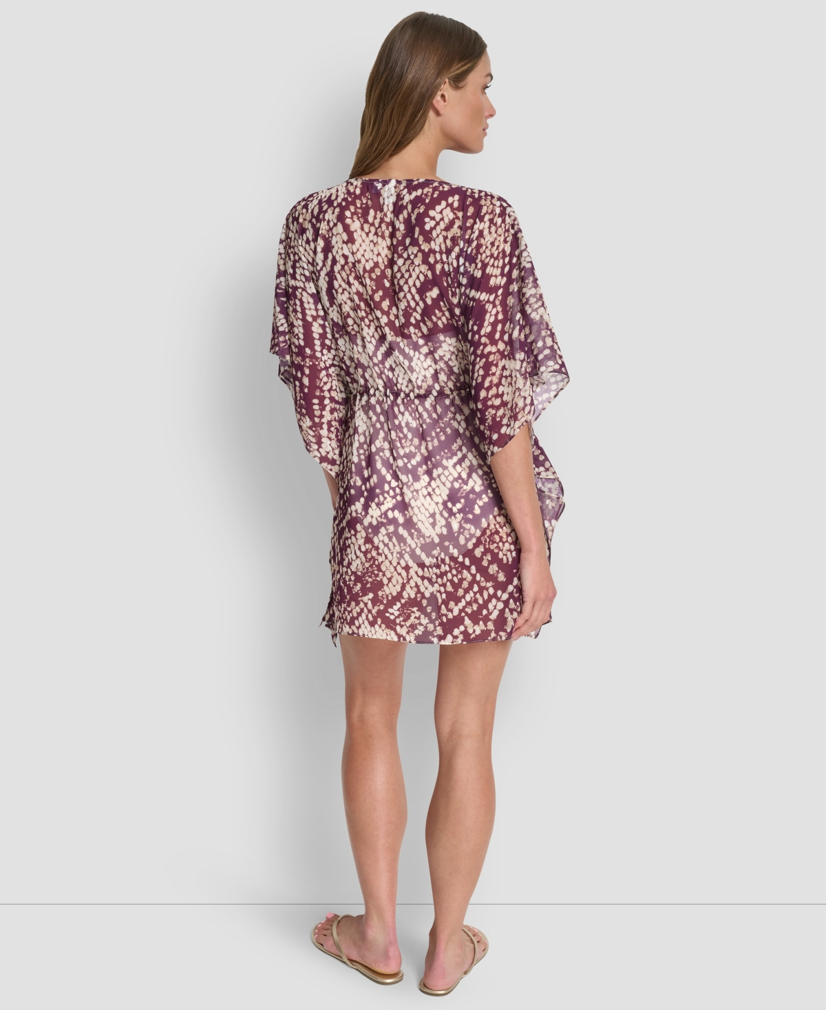 Dkny Women's Tie Front Cover-Up Kaftan