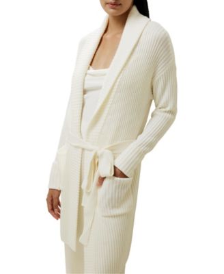 Women's Merino Wool Shawl Collar Cardigan