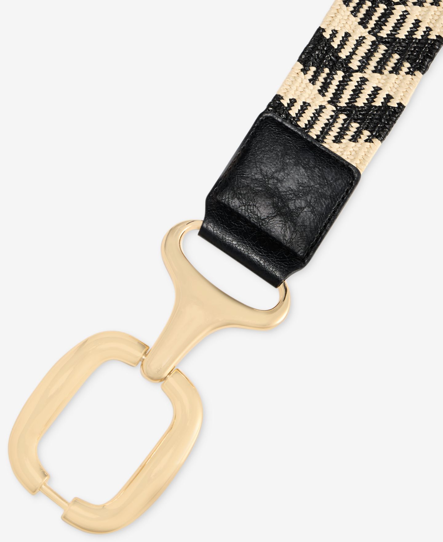 Женский ремень I.N.C. International Concepts Chunky Hardware Stretch Straw, цвет: Чёрный натуральный — фото 2