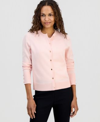 Petite Solid Cropped Cardigan