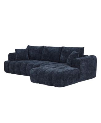 Streamdale  Furniture Chenille L-Shape Sectional Sofa Sleeper Couch