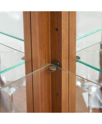 Streamdale Illuminated Glass Display Curio Cabinet with Adjustable Shelves