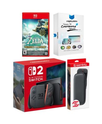 Switch 2 Video Game Console with Legend of Zelda Tears of the Kingdom, MightySkins Code and Protective Case Bundle