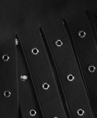 Women's Grommet & Fringe Sweater Skirt