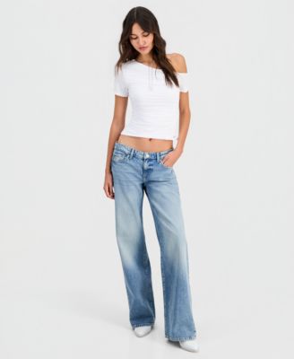 Women's Jaide Asymmetric Short-Sleeve Shirring Top