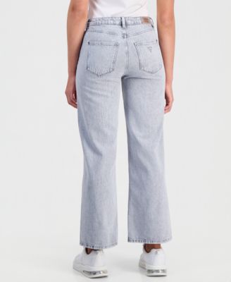 Women's Cotton High-Rise Wide-Leg Jeans