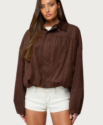 Women's Alberta Faux Suede Bubble Jacket