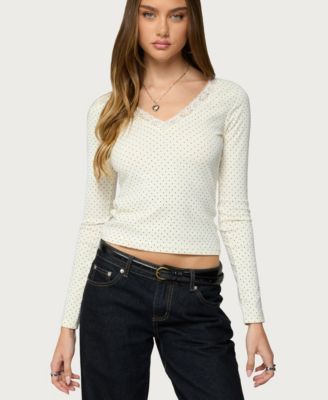 Women's Morah Lacey Polka Dot Top