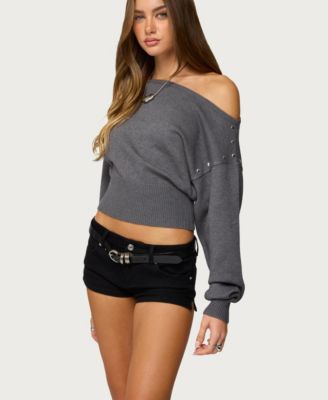 Women's Doro Studded Off Shoulder Sweater