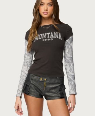 Women's Layered Camo Long Sleeve T Shirt