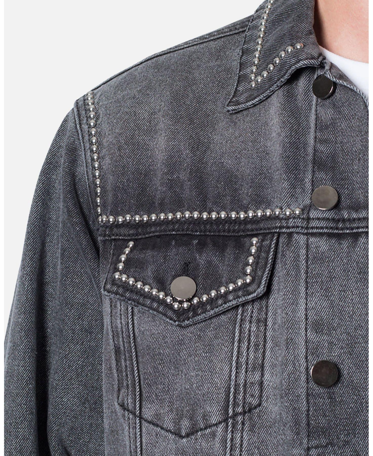 mnml Men's Flat Studded Trucker Jacket