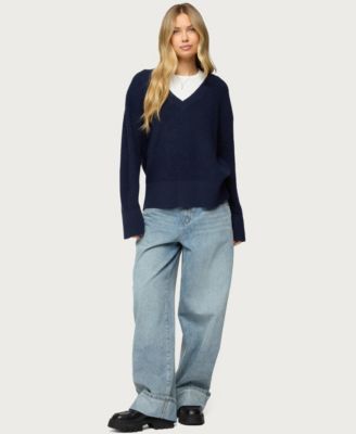Women's Bluebell Oversized Waffle Knit Sweater