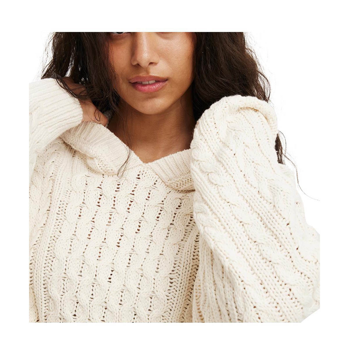 Cotton On Women's Oversized Cable Hoody